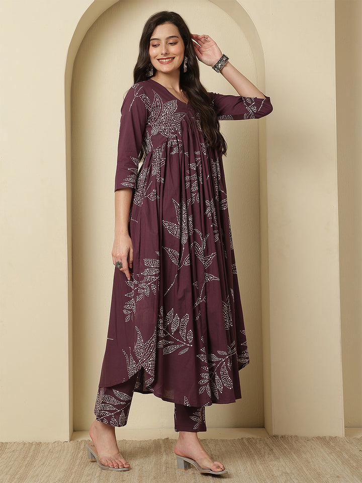 Women Rayon Printed V-Neck Co-Ord Sets