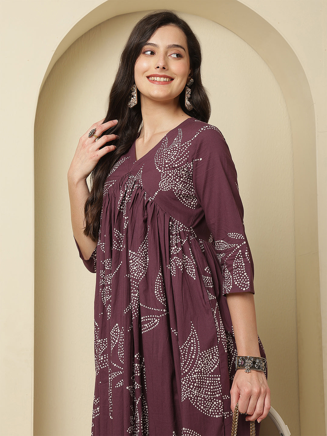Women Rayon Printed V-Neck Co-Ord Sets