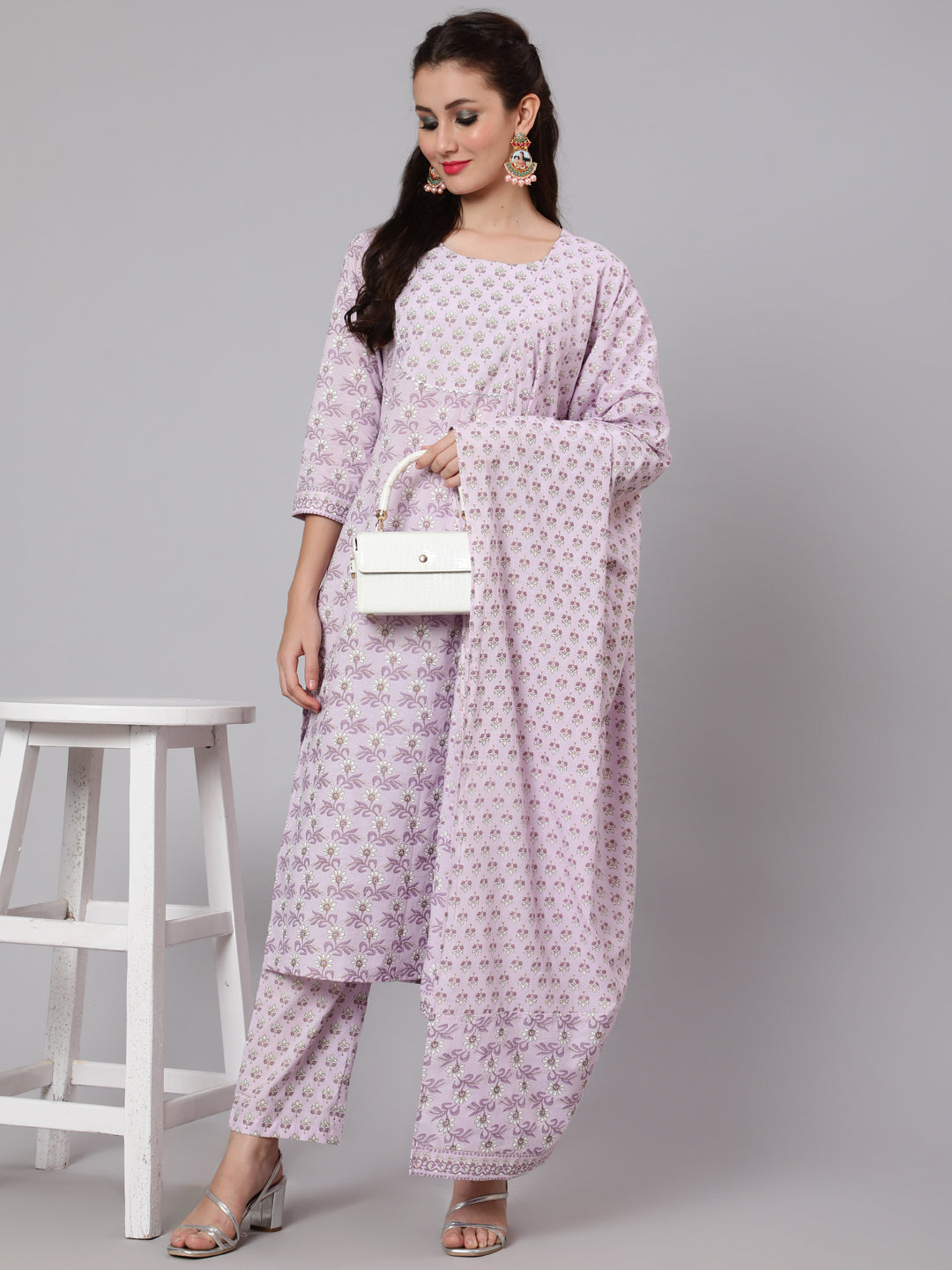 Women Click purple cotton printed kurta – wholesale manufacturer & exporter from India