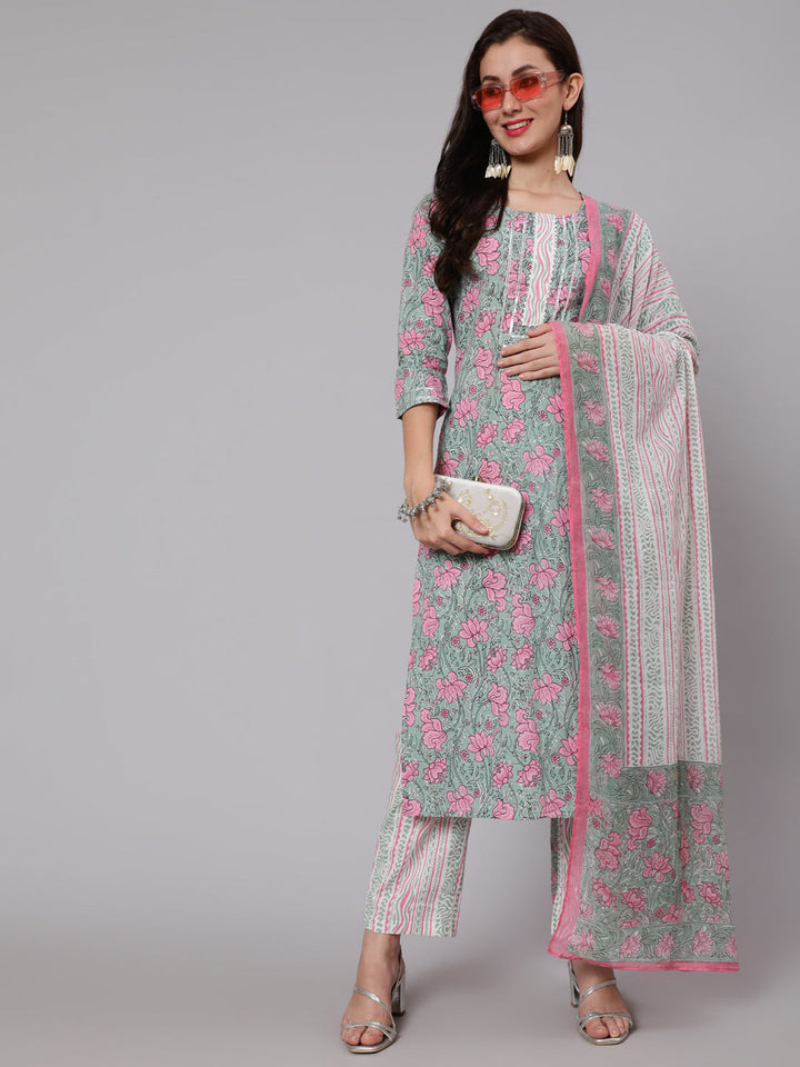 Women Click green cotton printed kurta – wholesale manufacturer &amp; exporter from India