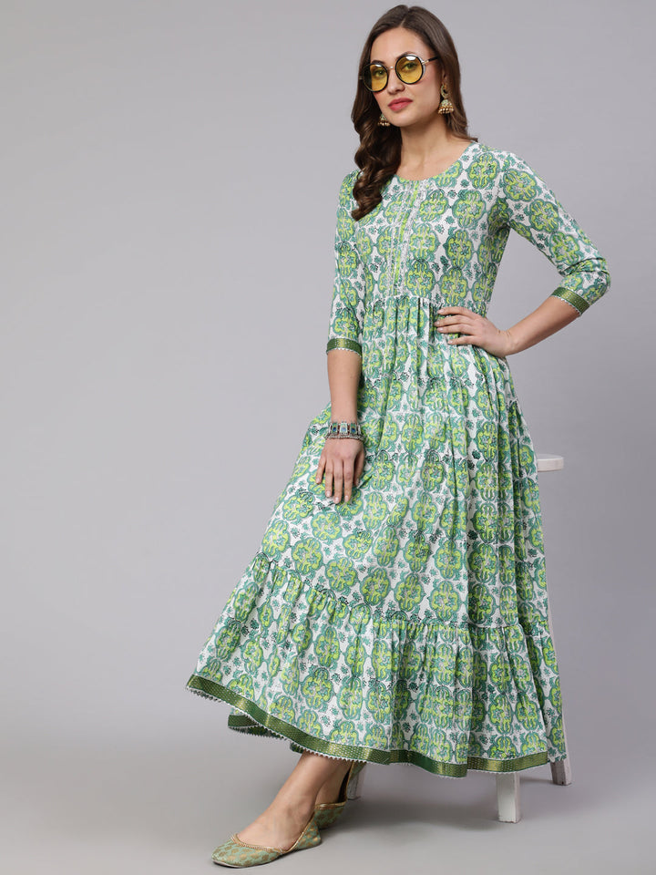 Women Click green cotton printed kurta – wholesale manufacturer &amp; exporter from India