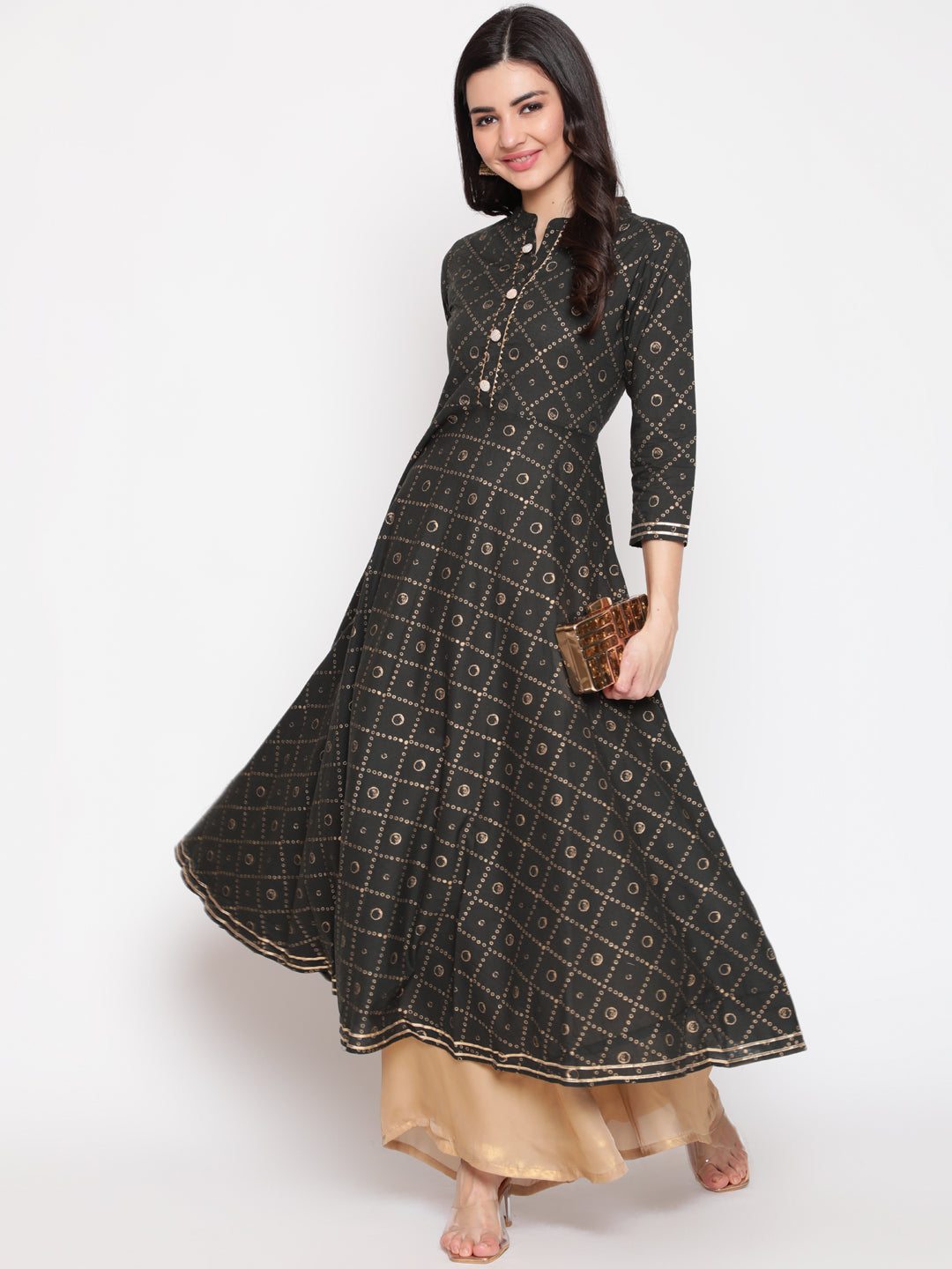 Women Click black cotton printed kurta – wholesale manufacturer &amp; exporter from India