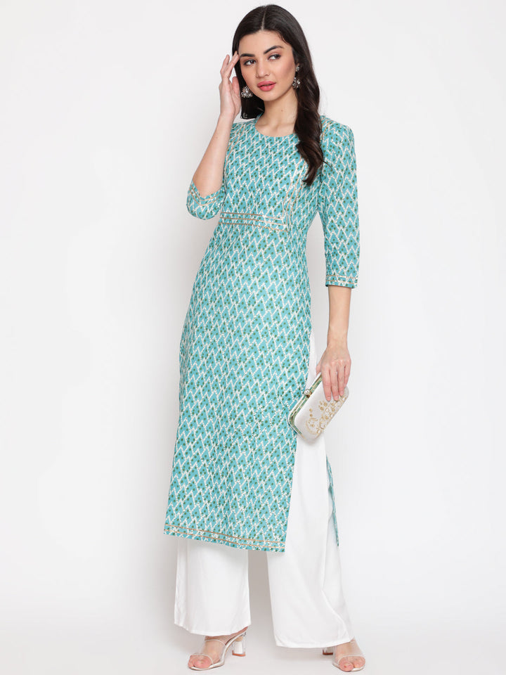Women Click green cotton printed kurta – wholesale manufacturer &amp; exporter from India