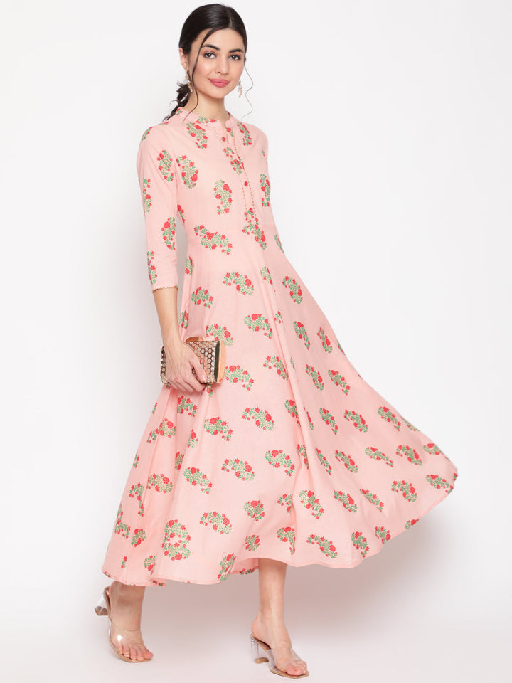Women Click pink cotton printed kurta – wholesale manufacturer &amp; exporter from India