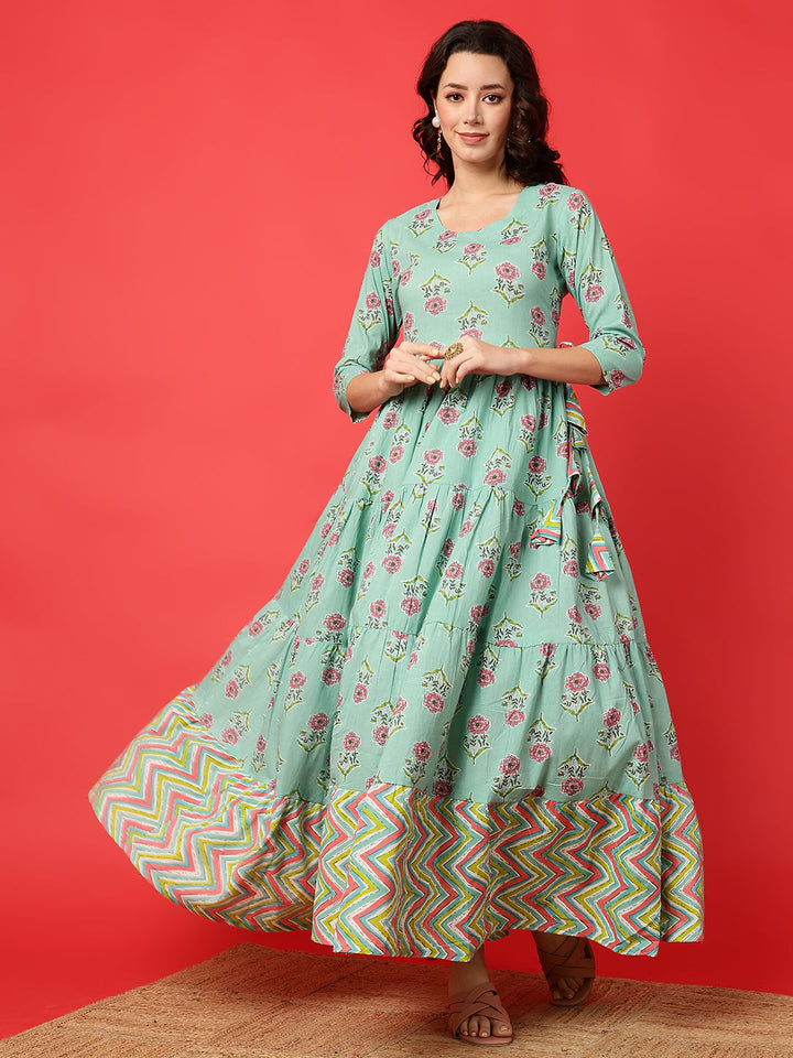 Women Click green cotton printed kurta – wholesale manufacturer &amp; exporter from India