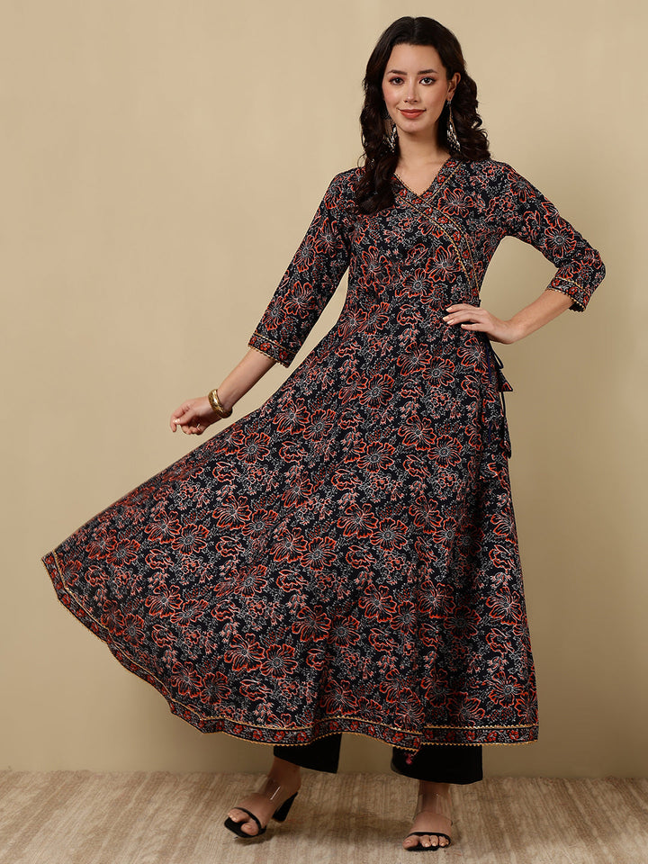 Women Click black cotton printed kurta – wholesale manufacturer &amp; exporter from India