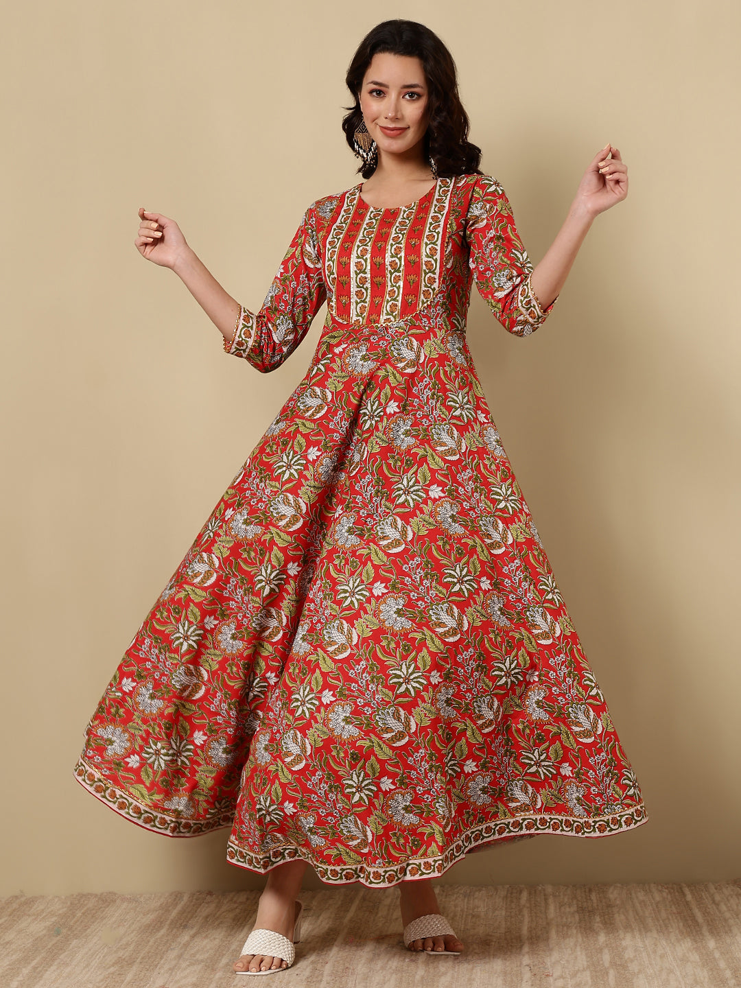 Women Click red cotton printed kurta – wholesale manufacturer &amp; exporter from India