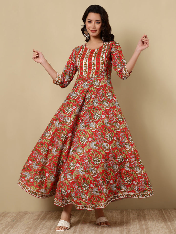 Women Click red cotton printed kurta – wholesale manufacturer &amp; exporter from India