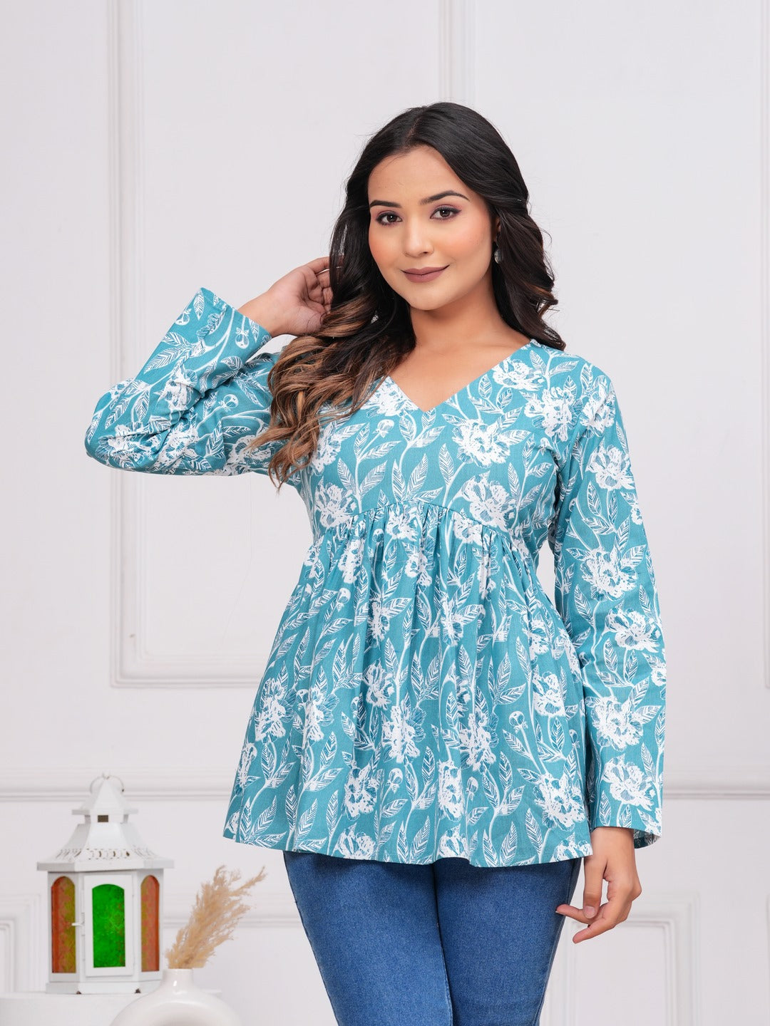 Kbz cotton floral top – wholesale manufacturer & exporter from India