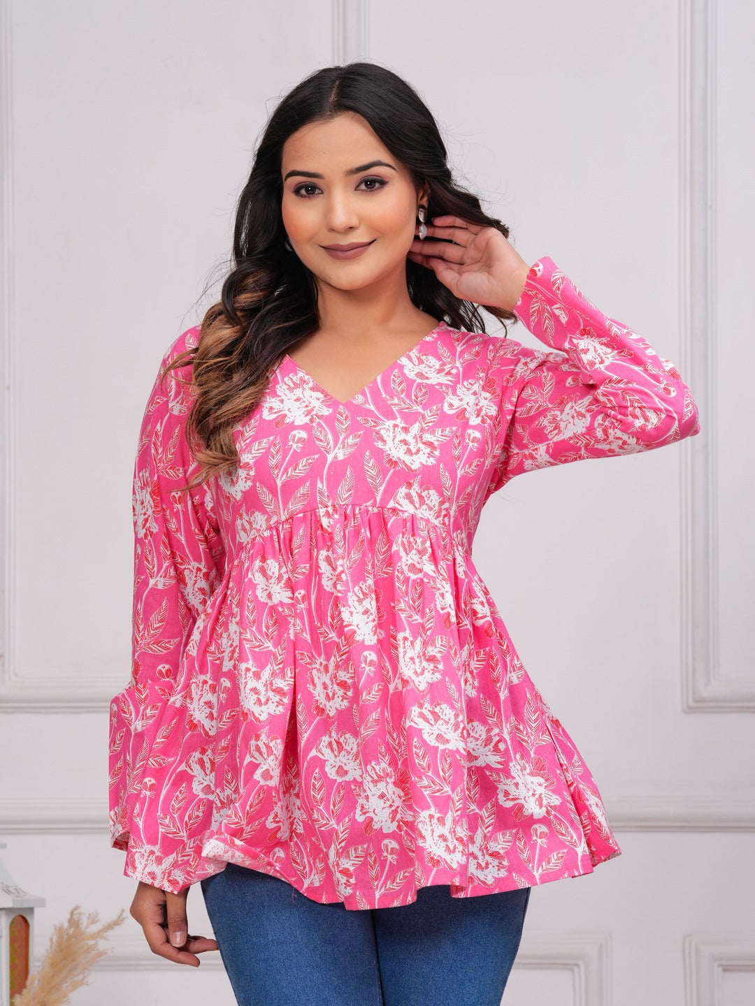Kbz cotton floral top – wholesale manufacturer & exporter from India