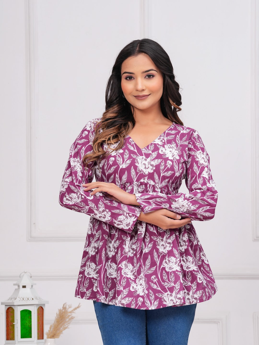 Kbz cotton floral top – wholesale manufacturer & exporter from India