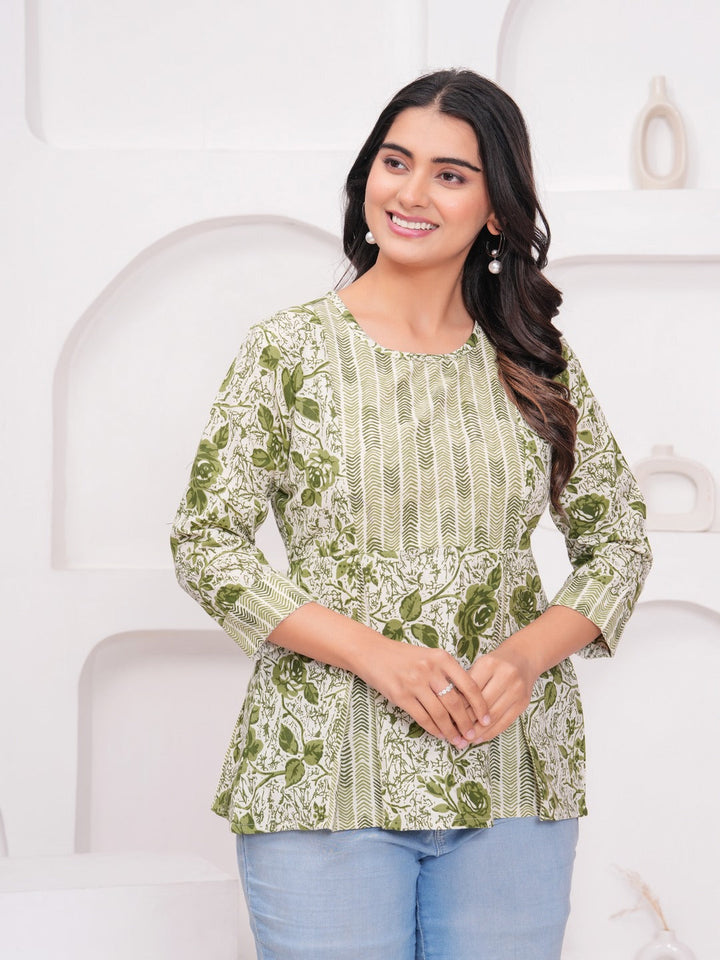 Kbz cotton floral top – wholesale manufacturer &amp; exporter from India