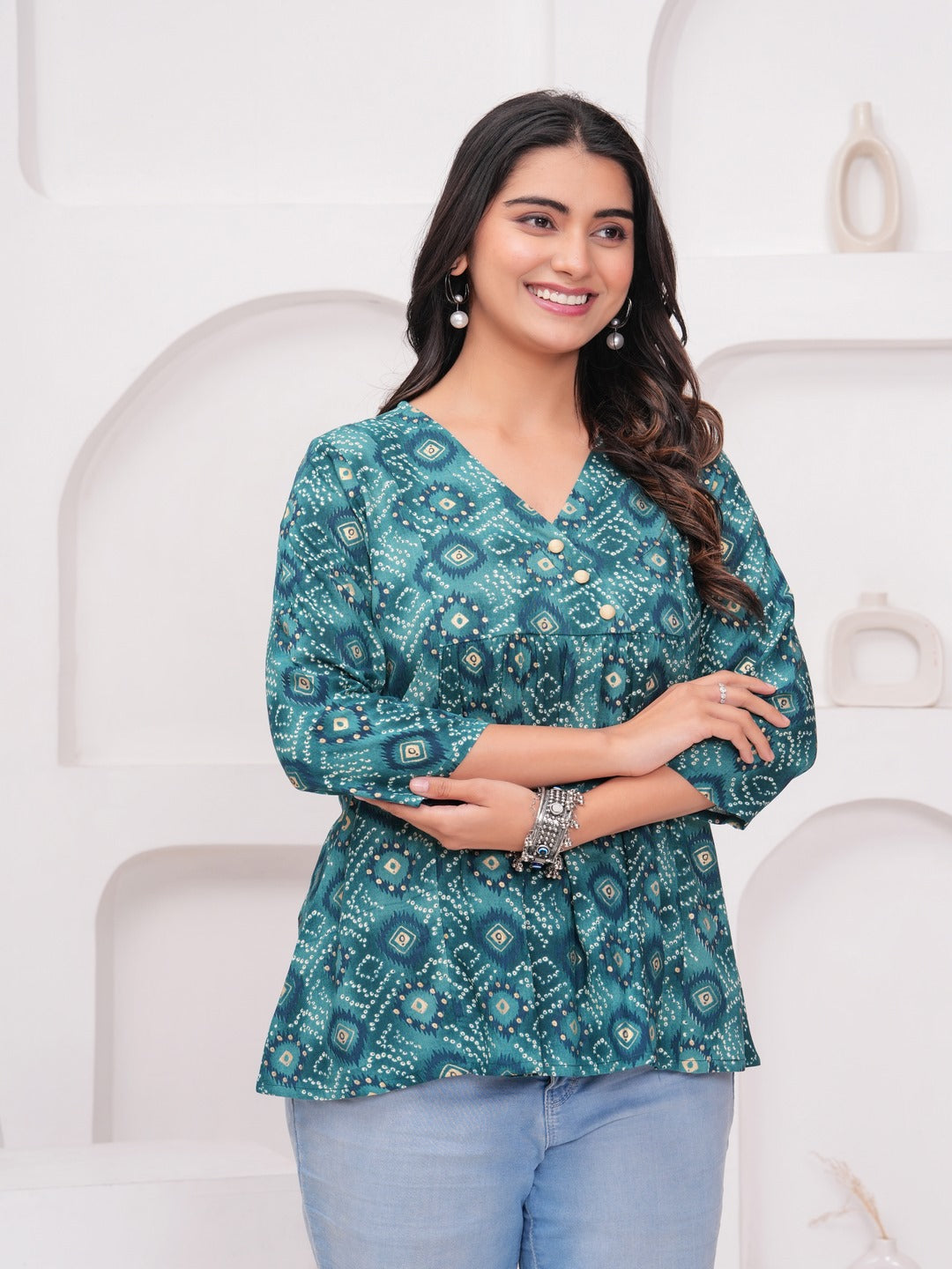 Kbz rayon floral top – wholesale manufacturer & exporter from India