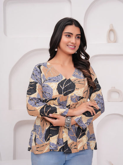 Kbz multi color rayon floral top – wholesale manufacturer & exporter from India