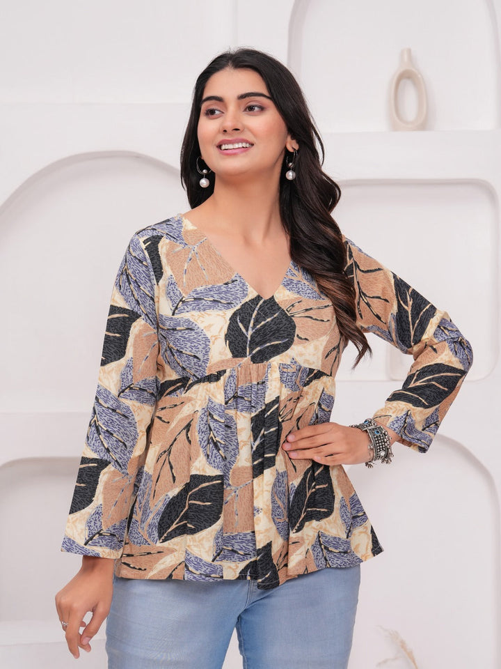 Multi Rayon Floral Top