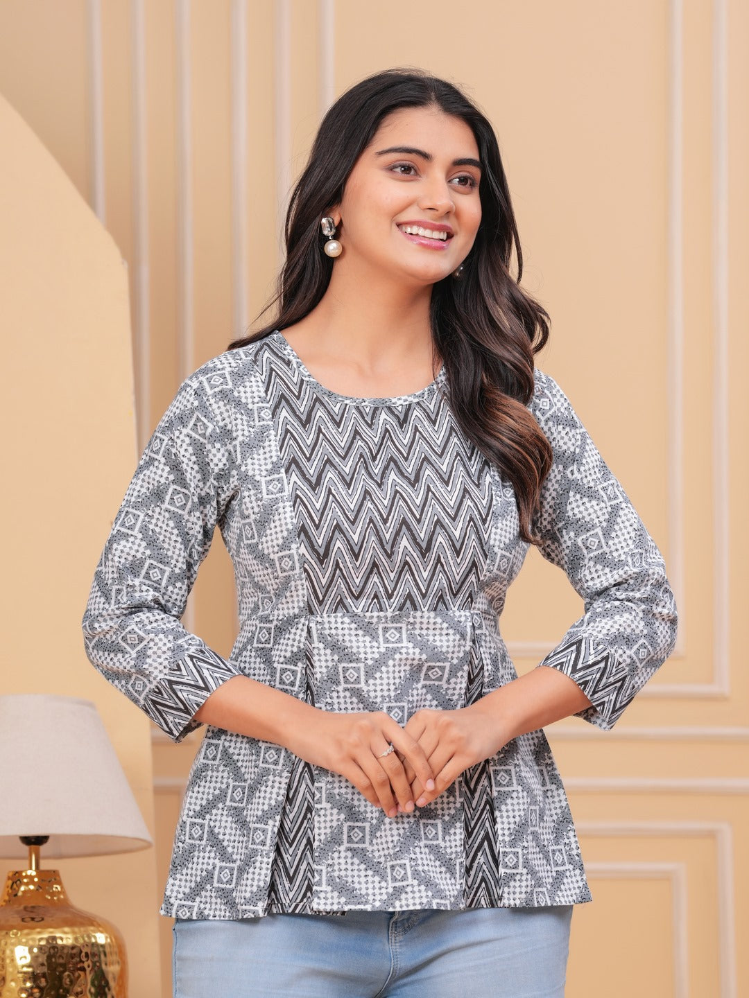 Kbz cotton floral top – wholesale manufacturer & exporter from India