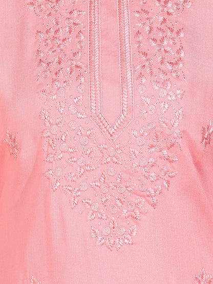 Straight Embroidered Viscose Rayon Tunic
