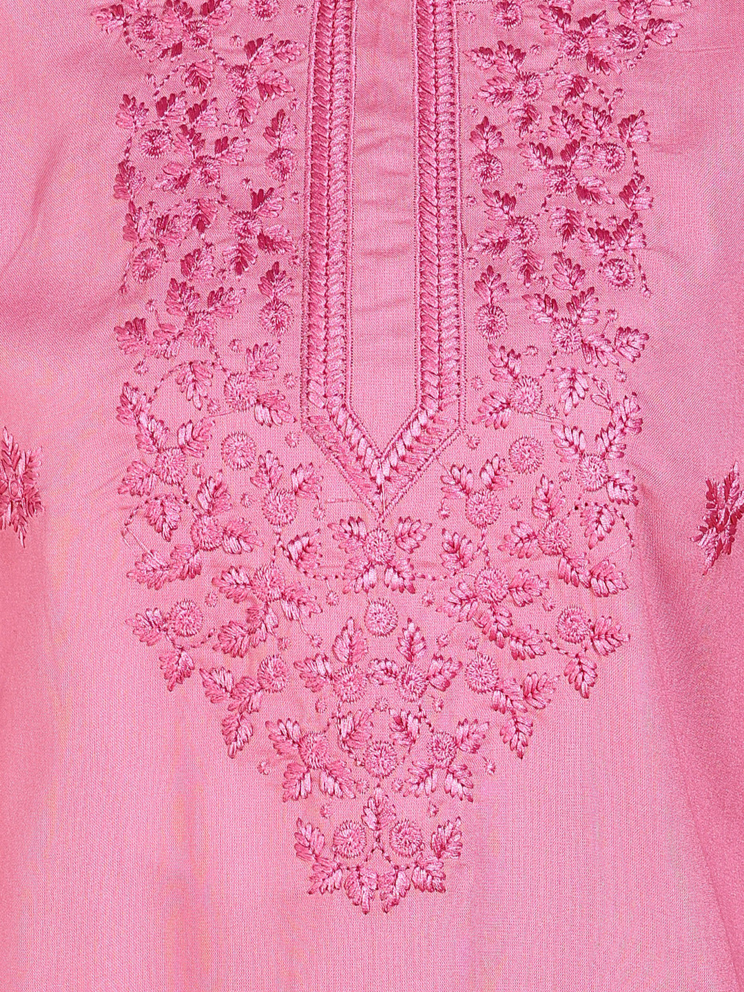 Straight Embroidered Viscose Rayon Tunic