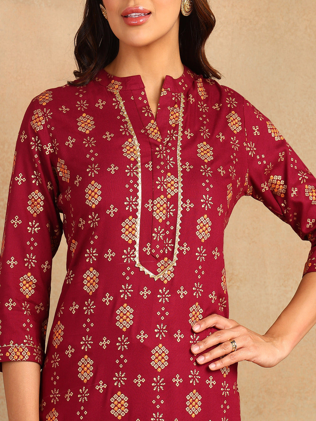 Straight Printed Viscose Rayon Kurta