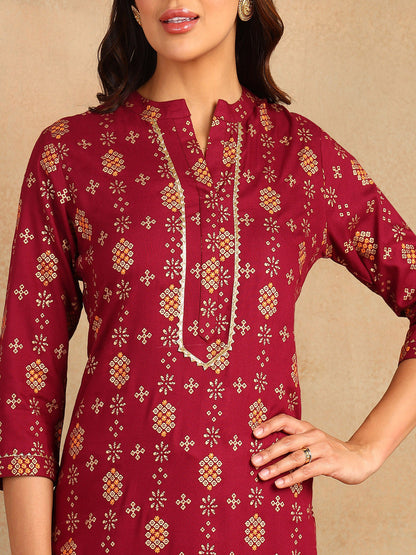 Straight Printed Viscose Rayon Kurta