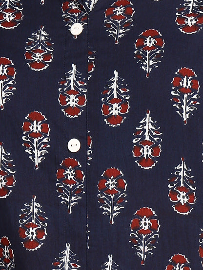 Frontslit Printed Viscose Rayon Kurta