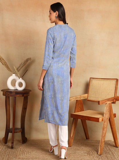 Straight Printed Viscose Rayon Kurta