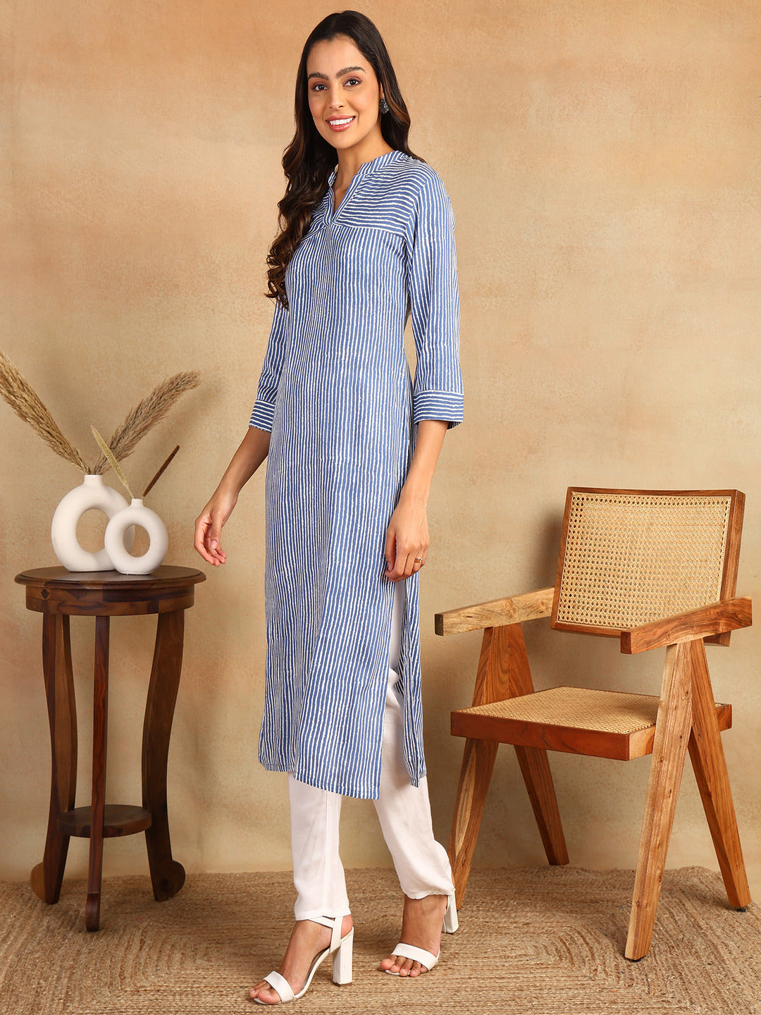 Straight Printed Viscose Rayon Kurta