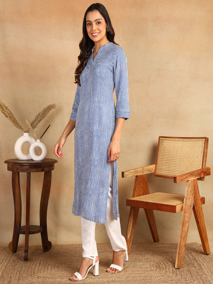 Straight Printed Viscose Rayon Kurta