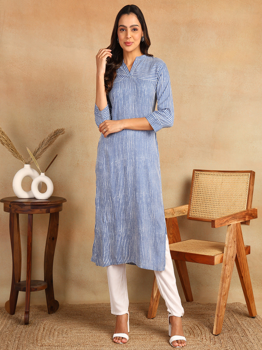 Straight Printed Viscose Rayon Kurta