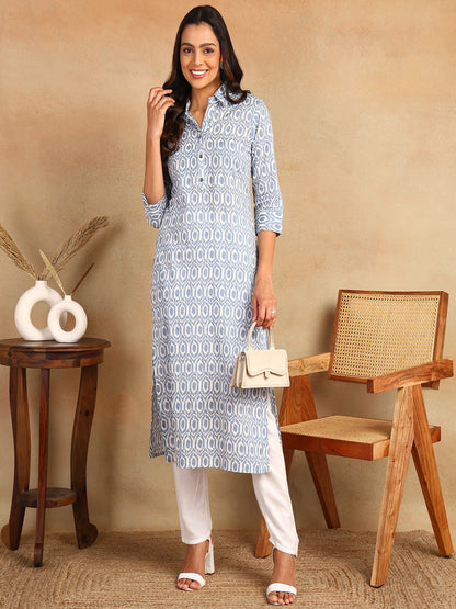Mokshi grey rayon printed kurta – wholesale manufacturer & exporter from India