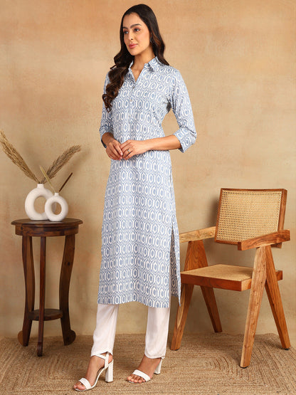 Straight Printed Viscose Rayon Kurta