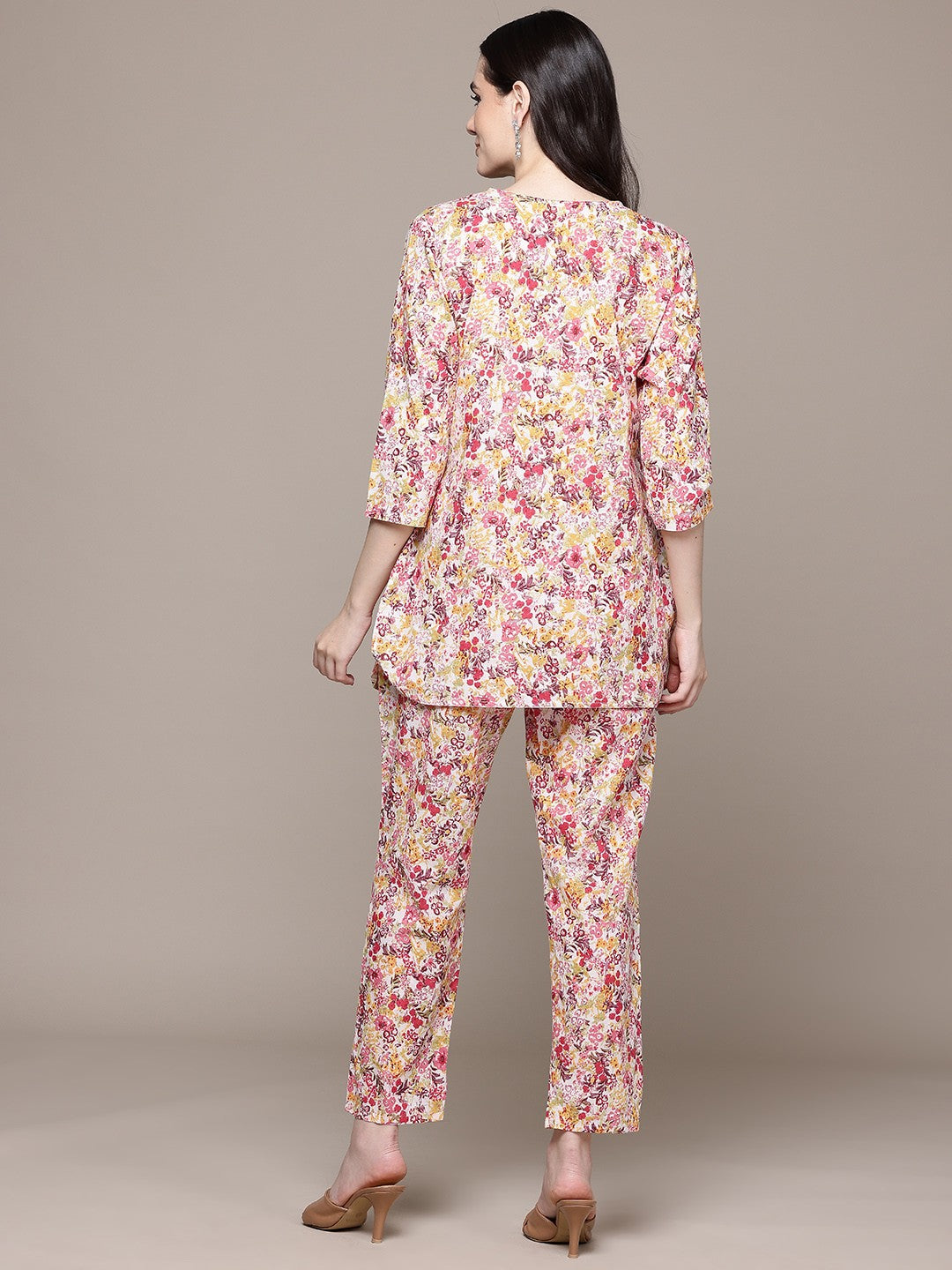 Straight Style Cotton Fabric Multi Color Co-Ord Set