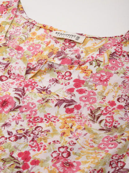 Straight Style Cotton Fabric Multi Color Co-Ord Set
