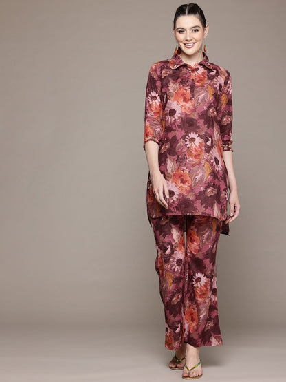 Straight Style Cotton Fabric Multi Color Co-Ord Set