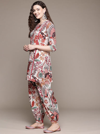 Straight Style Cotton Fabric Multi Color Co-Ord Set