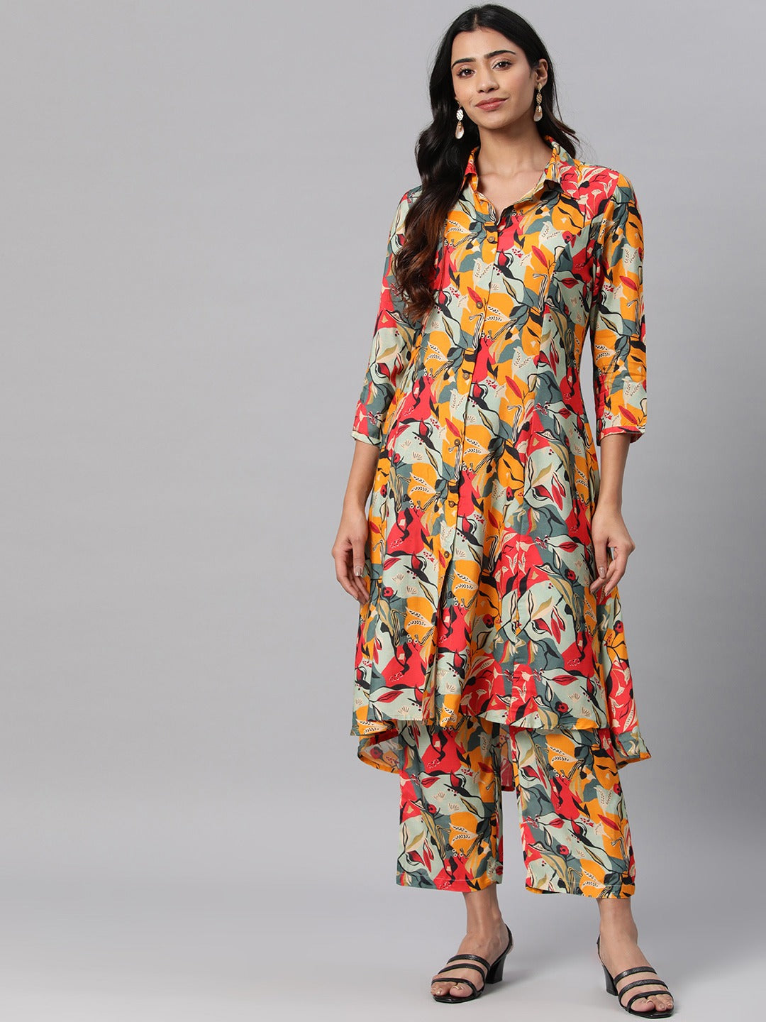 Printed Kurta With Palazzo (Multi)