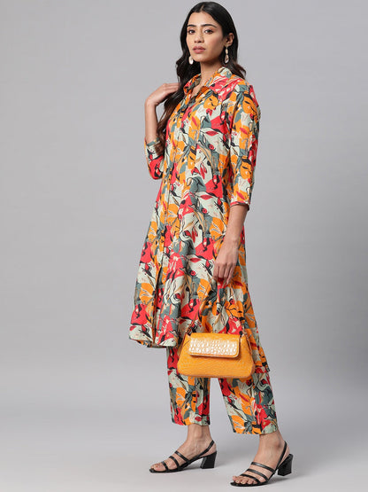 Printed Kurta With Palazzo (Multi)