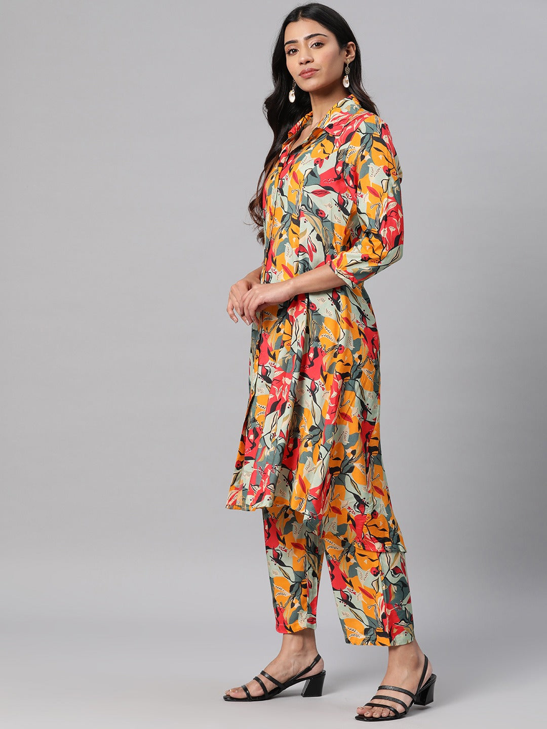 Printed Kurta With Palazzo (Multi)