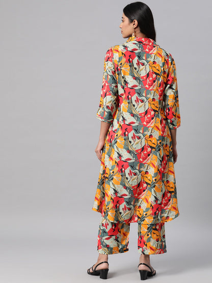 Printed Kurta With Palazzo (Multi)