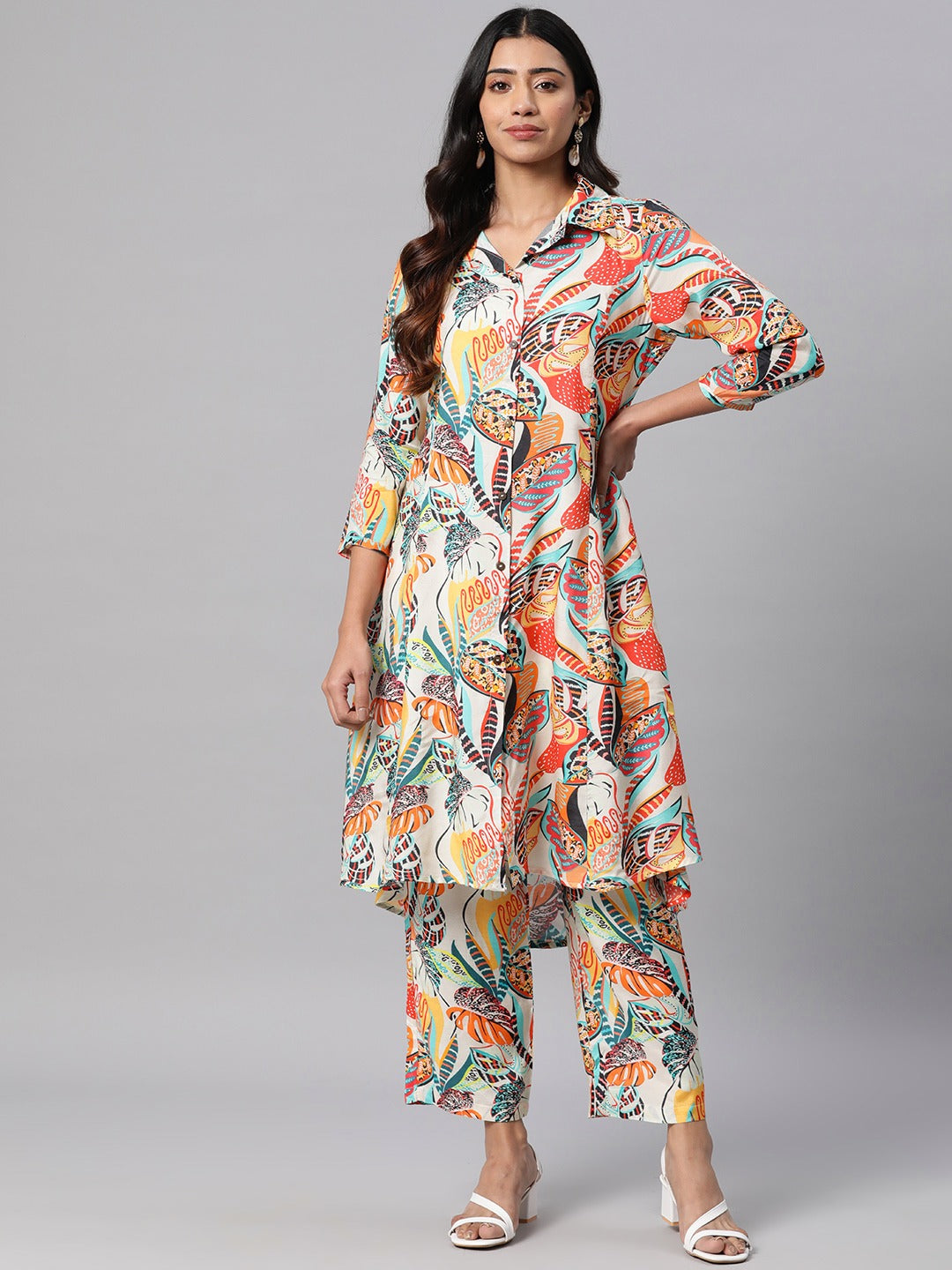 Printed Kurta With Palazzo (Multi)