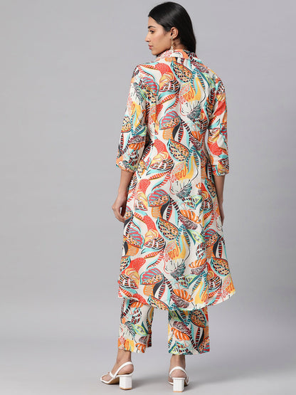 Printed Kurta With Palazzo (Multi)