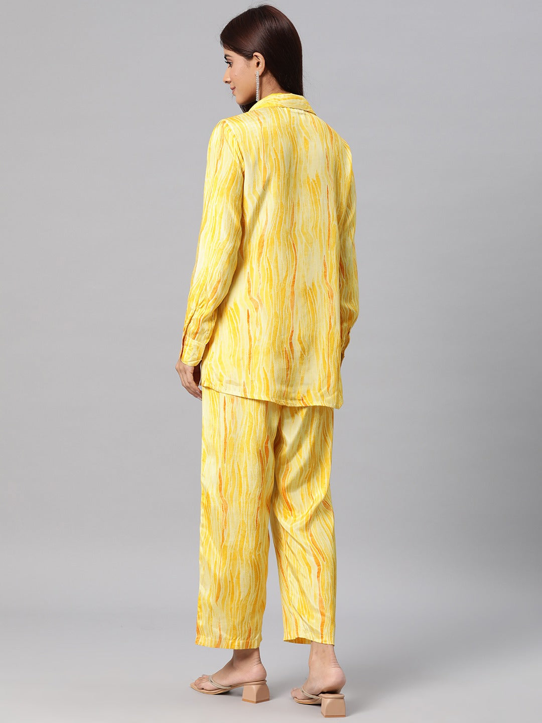 Tie And Dye Shirt & Trouser (Yellow)