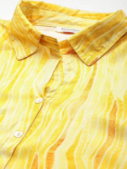 Tie And Dye Shirt & Trouser (Yellow)