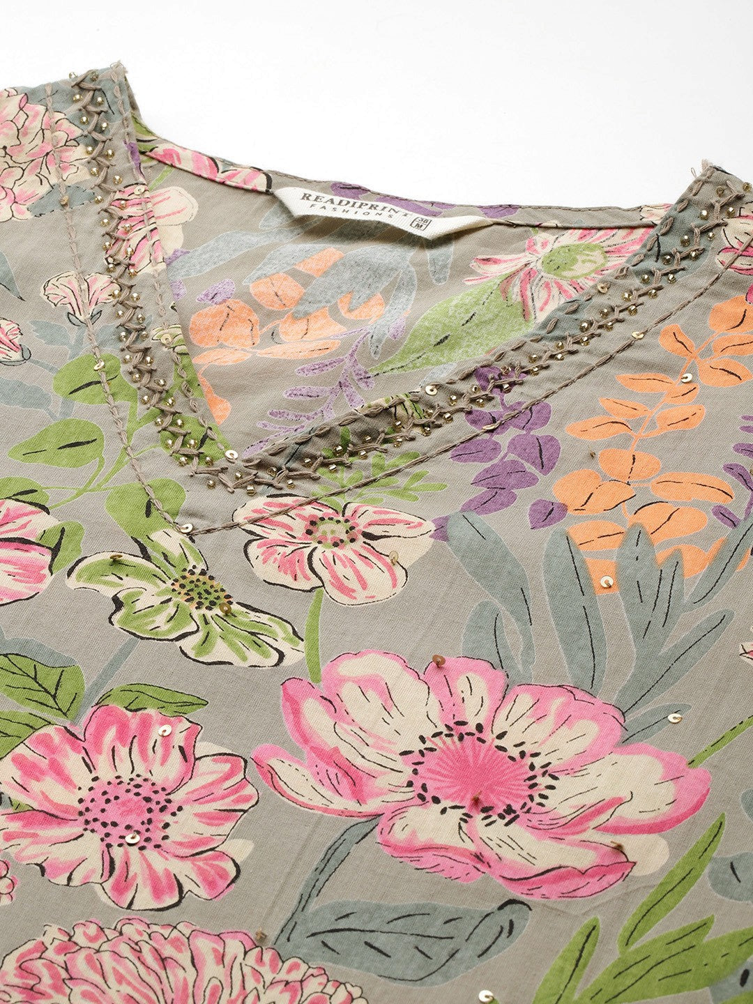 Straight style Cotton fabric Olive color kurta with Bottom and Dupatta