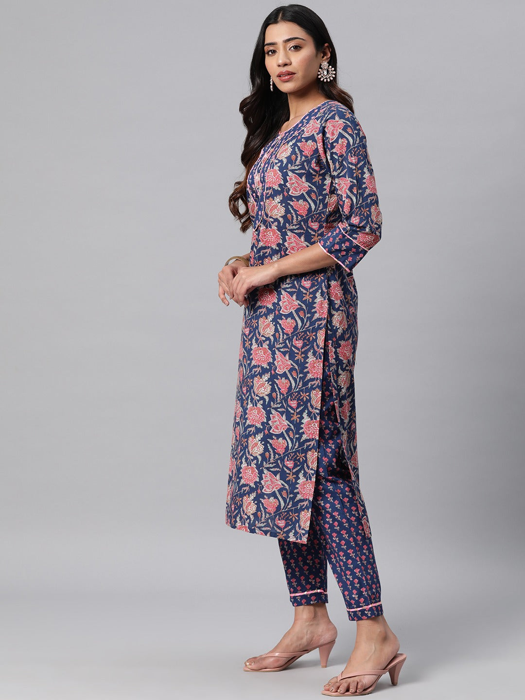 Cotton Printed Straight Kurta Pant & Dupatta