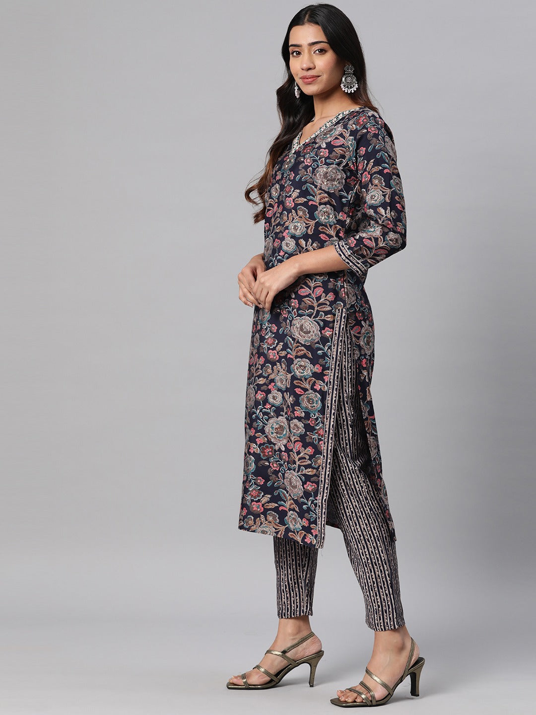 Silk Printed Straight Kurta Pant & Dupatta