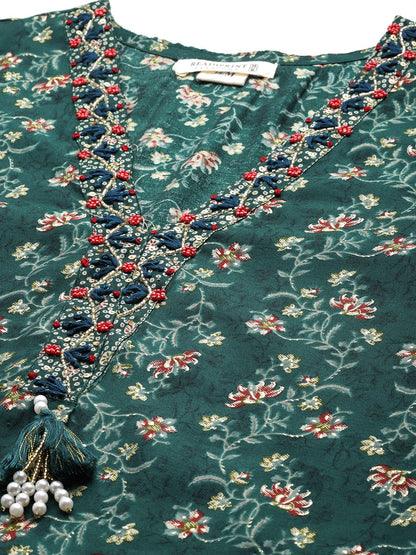 Silk Printed Straight Kurta Pant & Dupatta