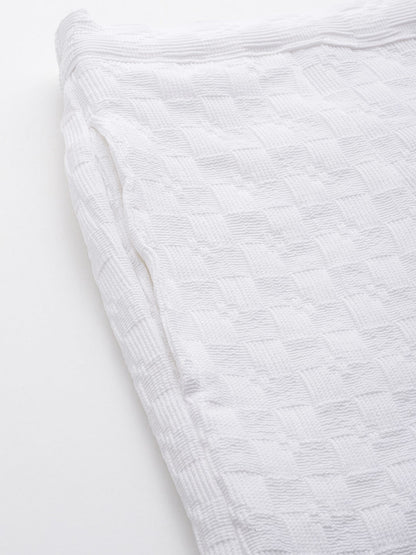 Cotton Fabric White Color Regular Fit Palazzos