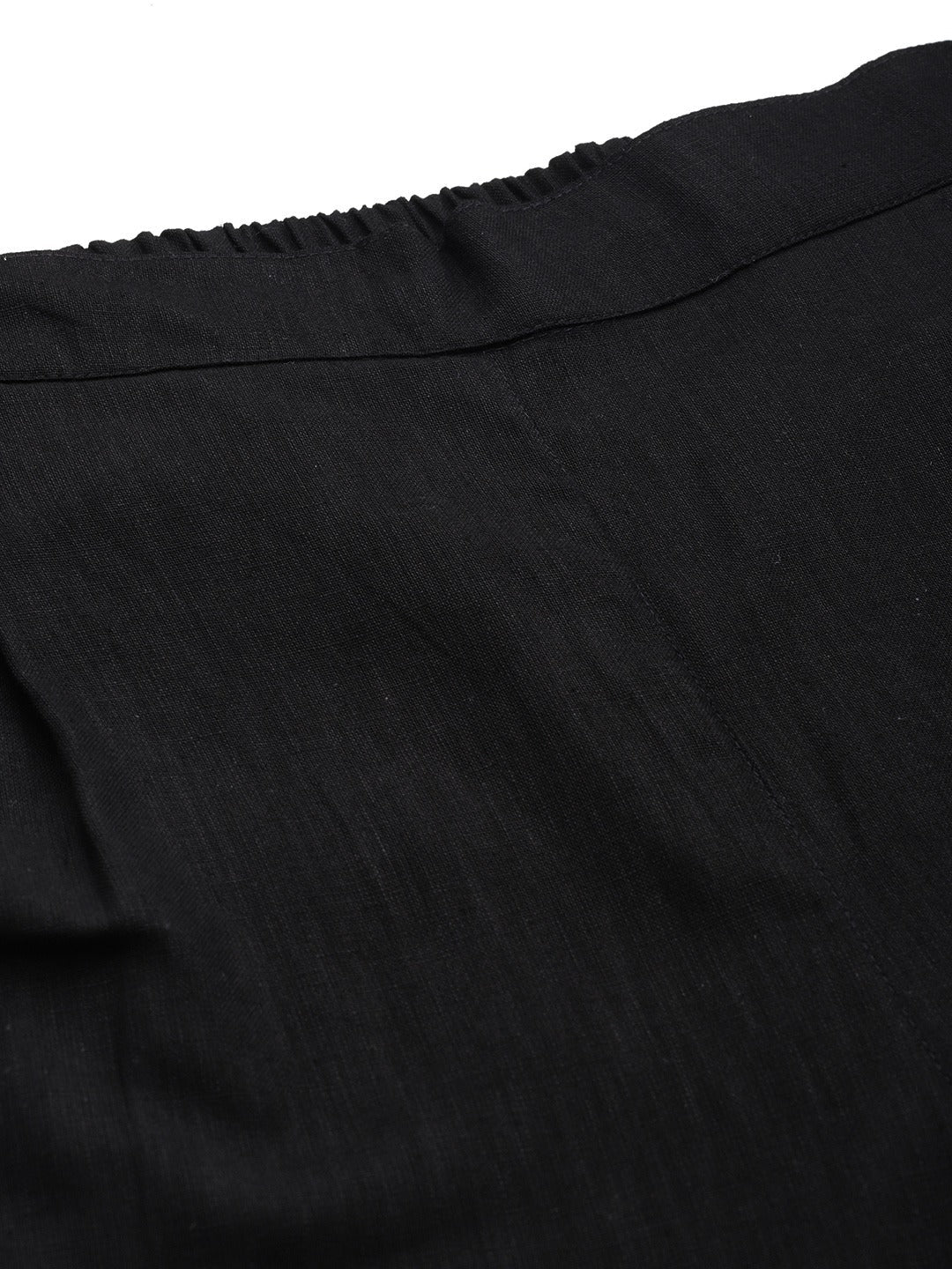 Linen Fabric Black Color Regular Fit Palazzos