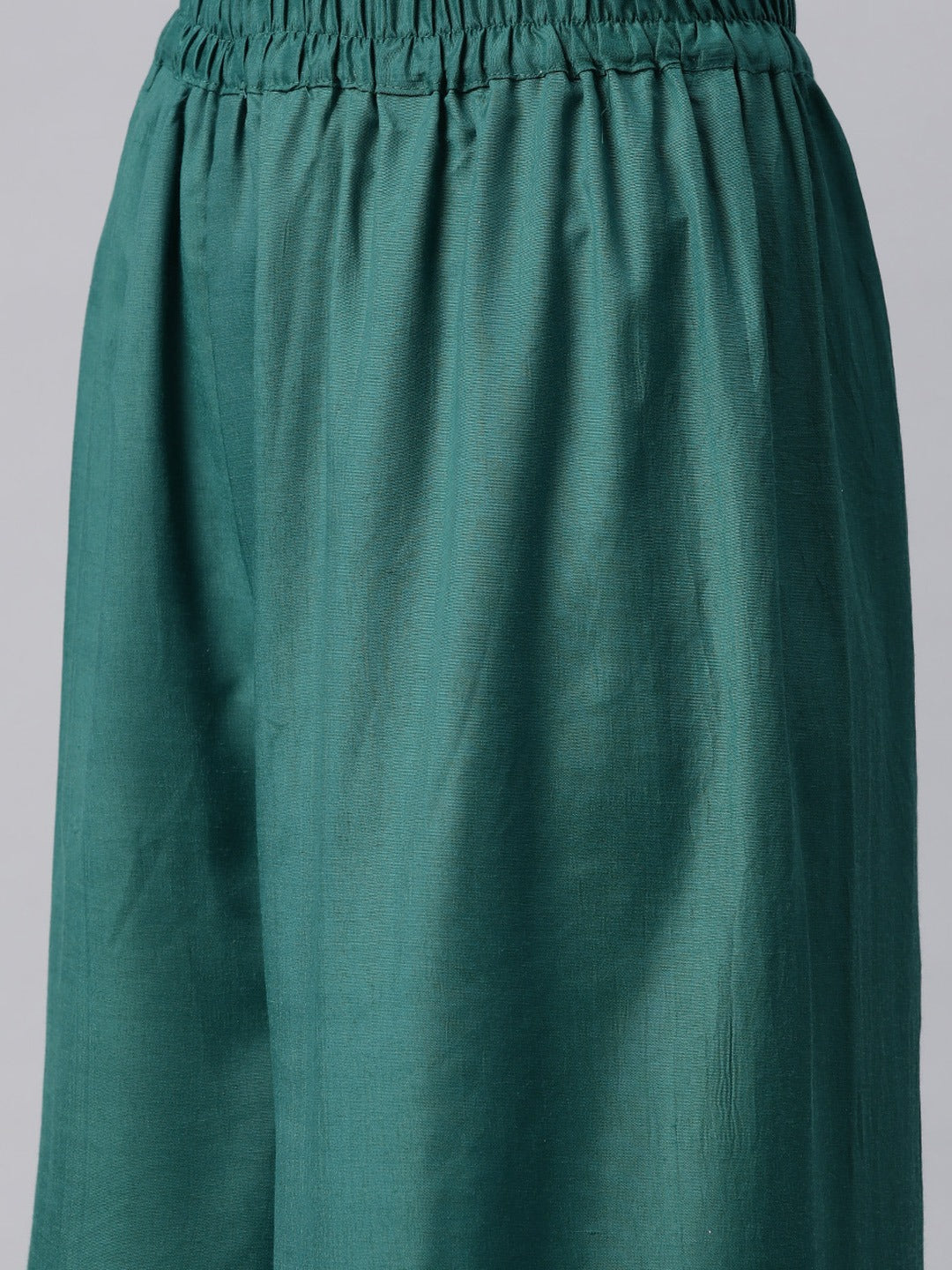 Pakistani Style Georgette Fabric Green Color Kurti With Bottom And Dupatta